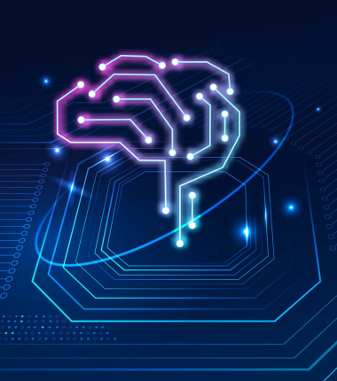 AI technology brain background digital transformation concept